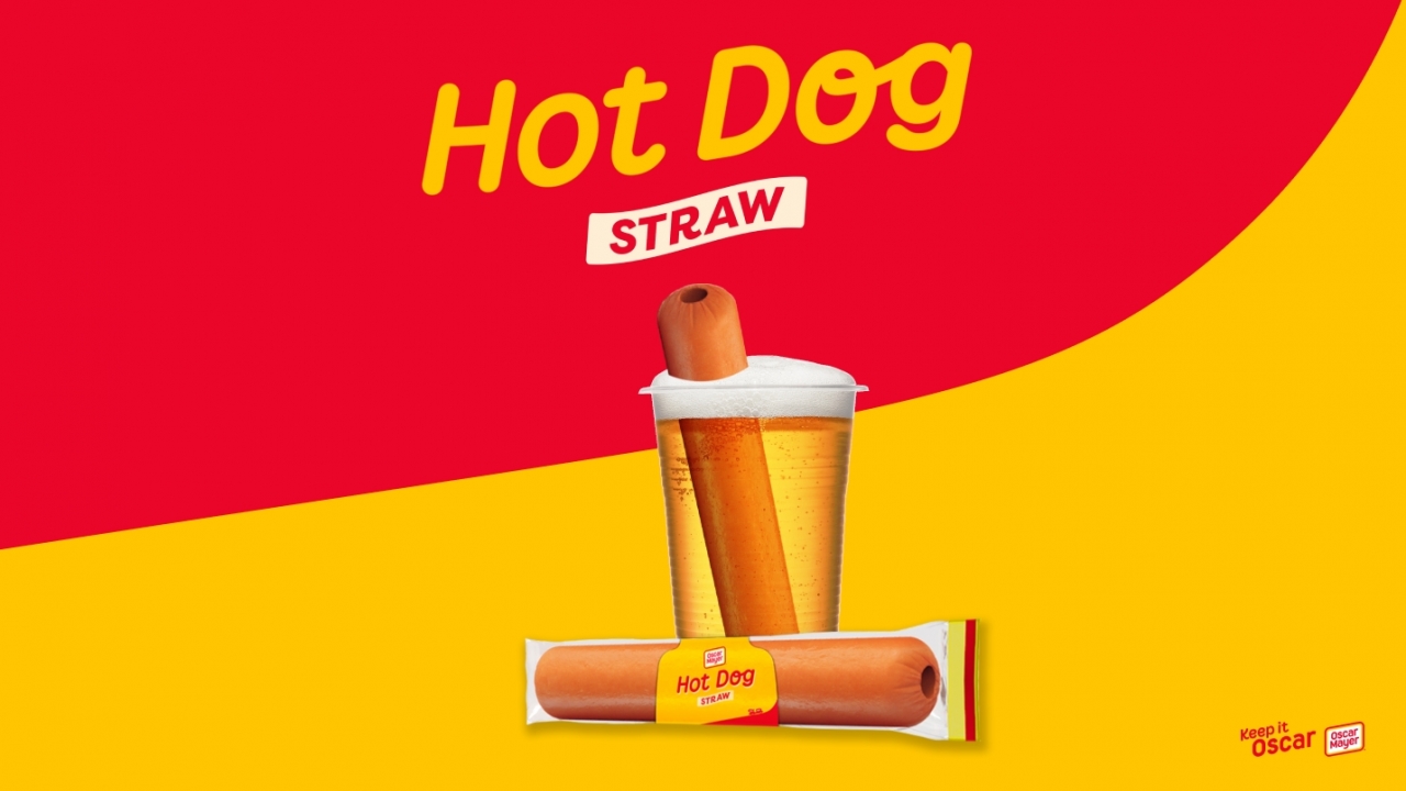 Hotdog straws