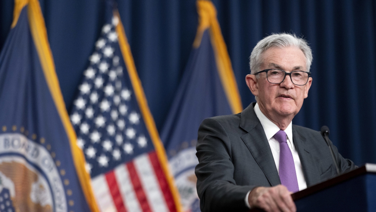 Federal Reserve Chair Jerome Powell speaks during a news conference