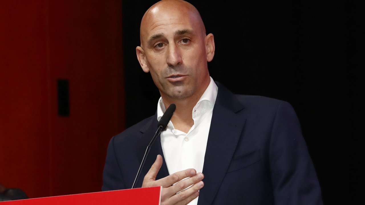 The president of the Spanish soccer federation Luis Rubiales