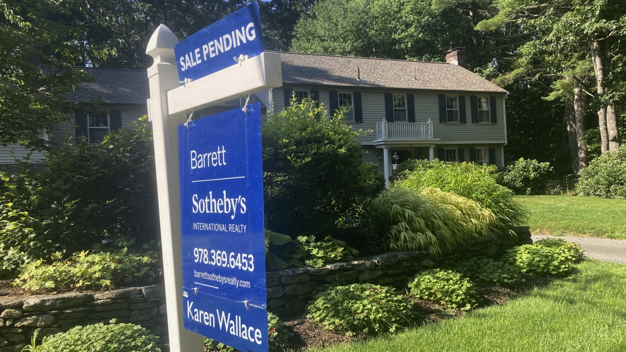 A pending home sale in Concord, Massachusetts.