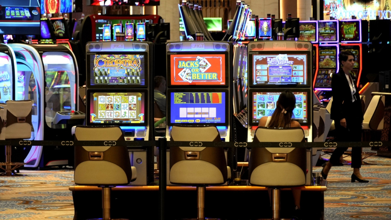 Slot machines at a casino
