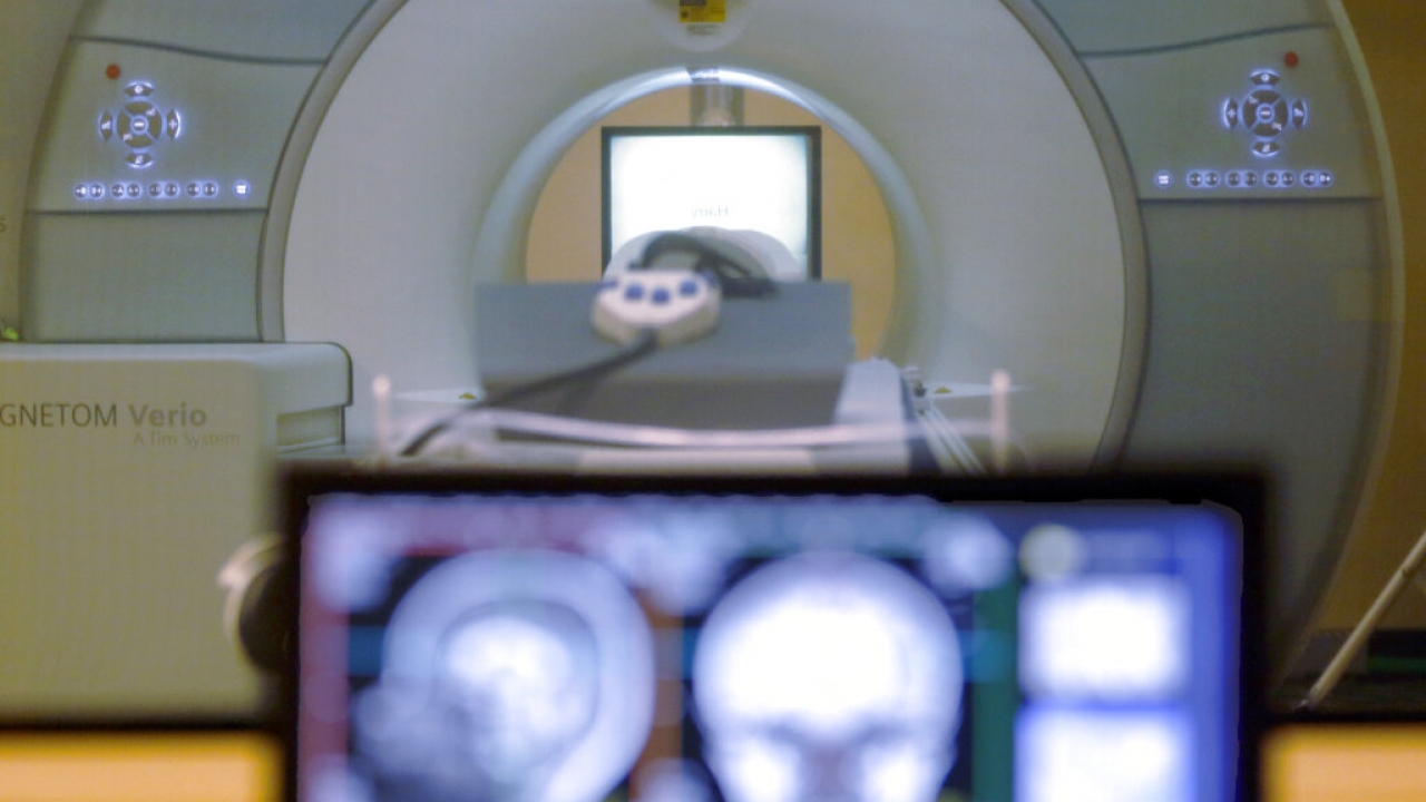 A brain-scanning MRI machine at Carnegie Mellon University in Pittsburgh.