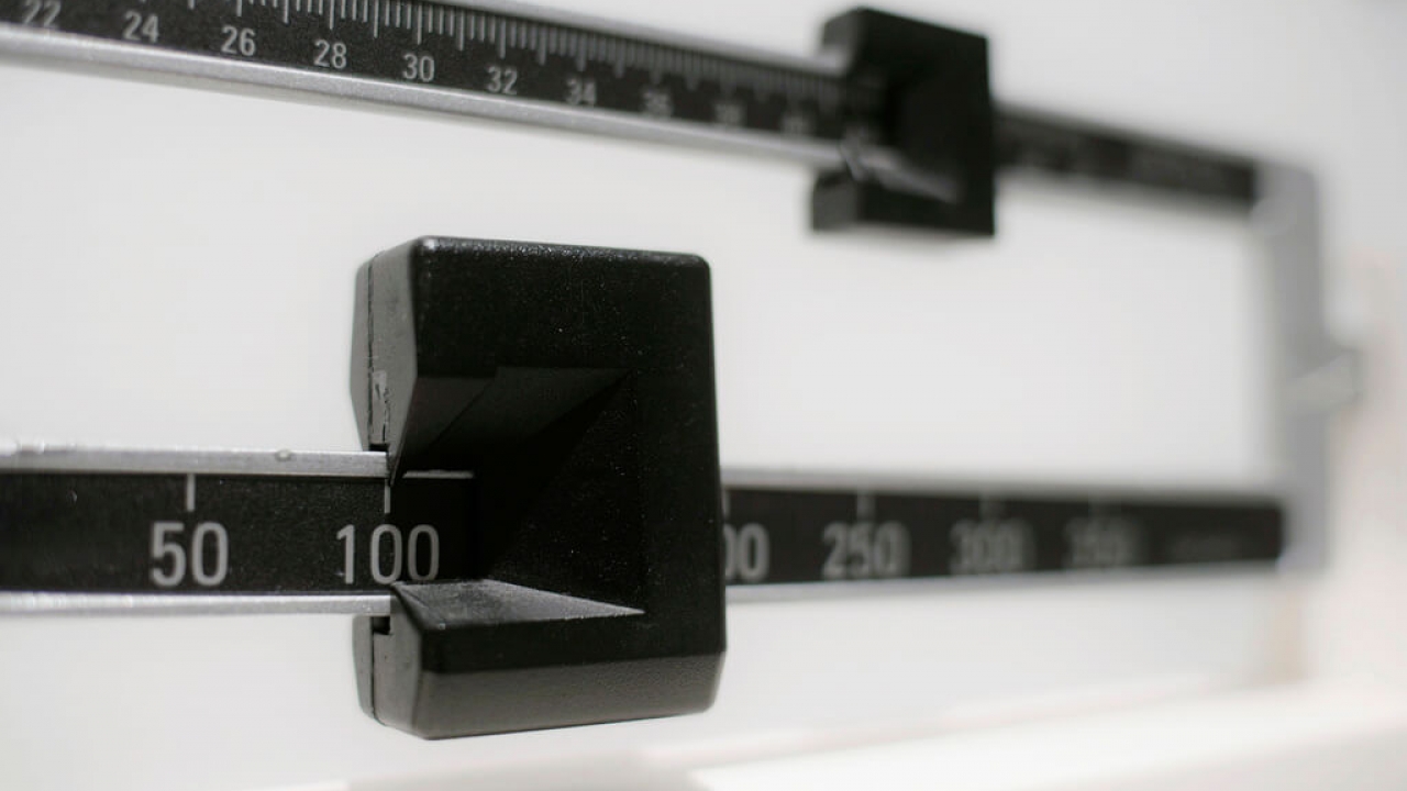 A scale is pictured