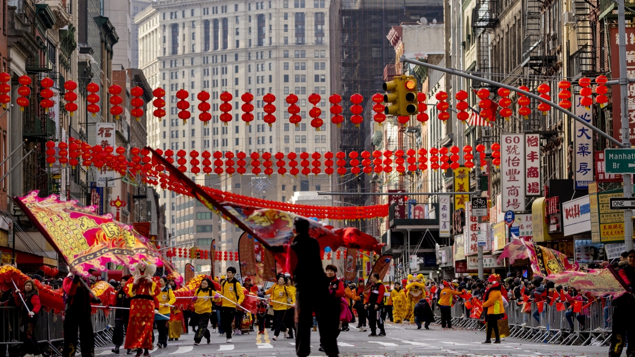 Lunar New Year celebrated in Chinatown, New York City.