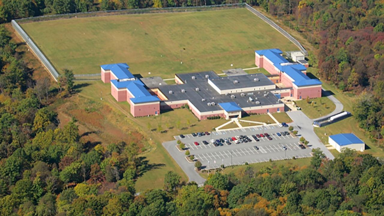 Aerial view of Abraxas Academy juvenile detention center in Pennsylvania