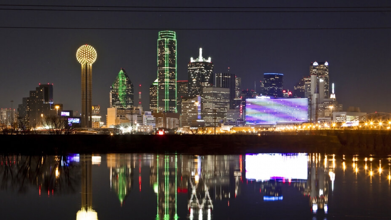 The Dallas skyline.