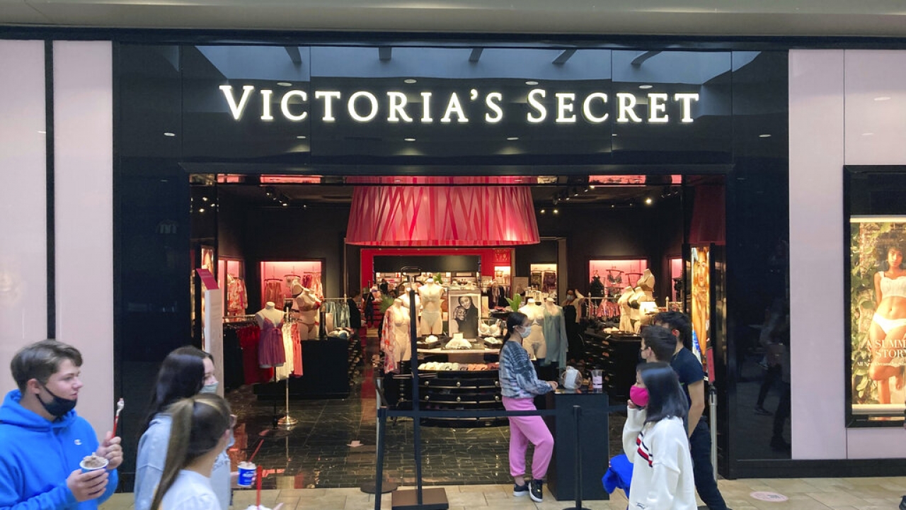 A Victoria's Secret store is seen in a shopping mall.