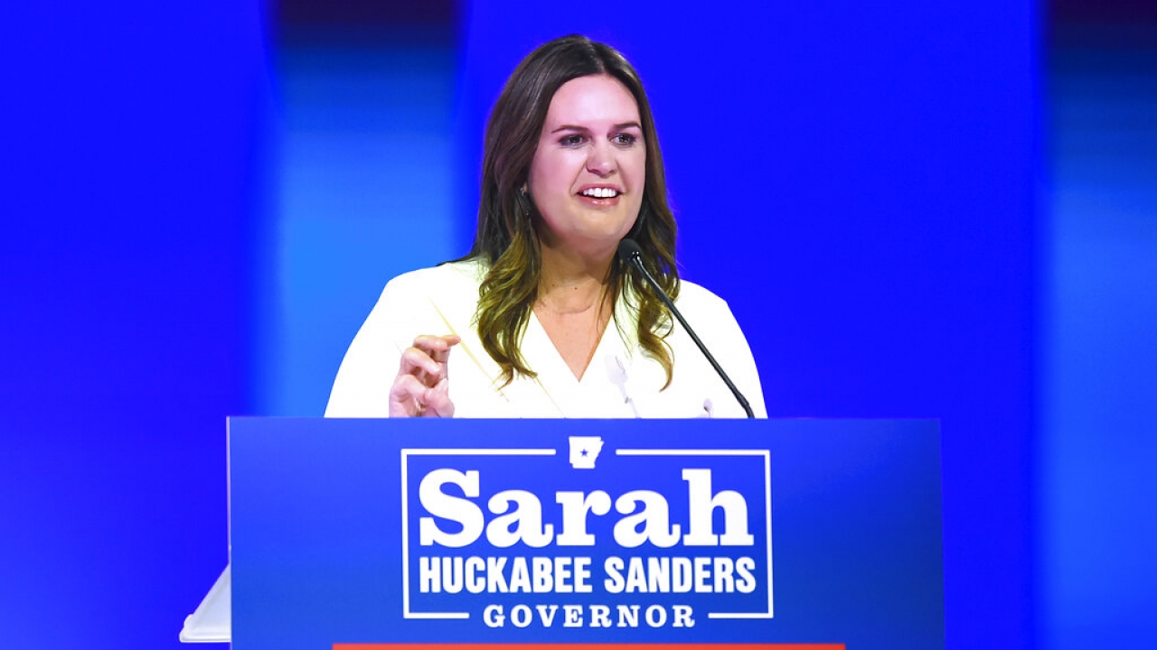 Arkansas Gov. Sarah Huckabee Sanders.