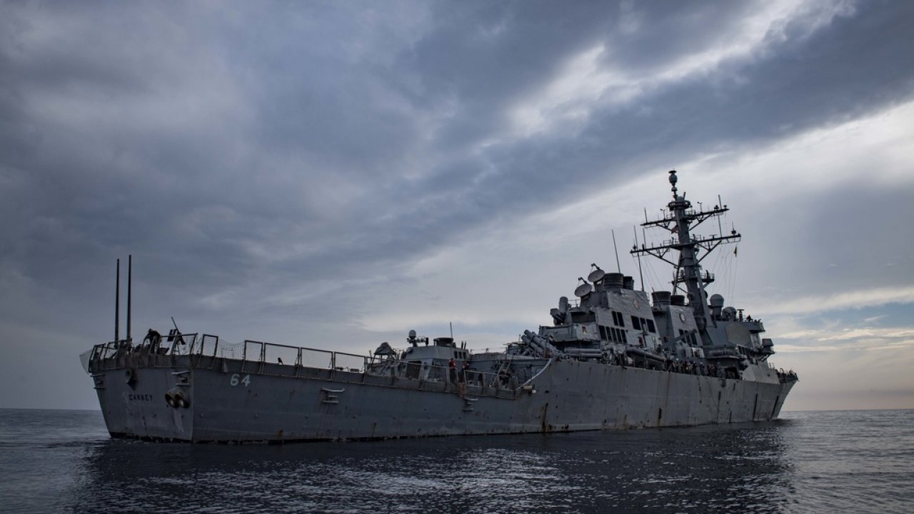 The USS Carney in the Mediterranean Sea on Oct. 23, 2018.