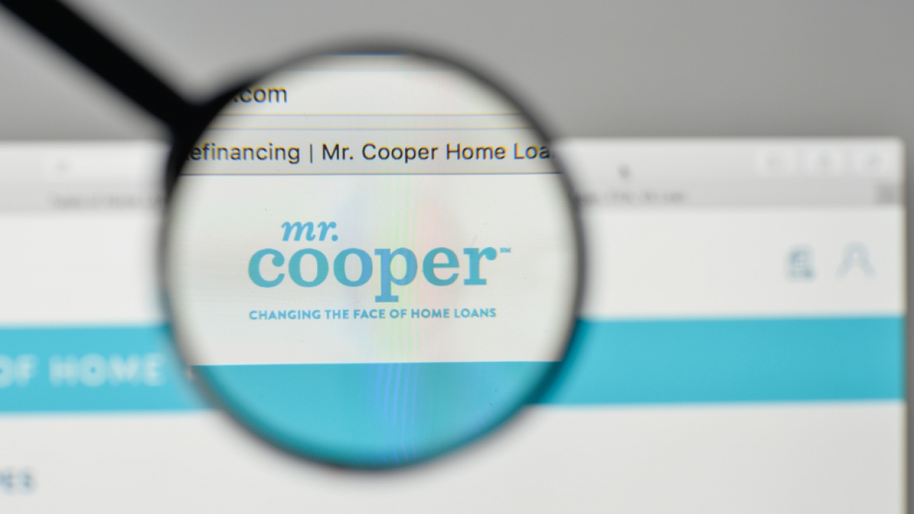 Website of loan servicer Mr. Cooper.