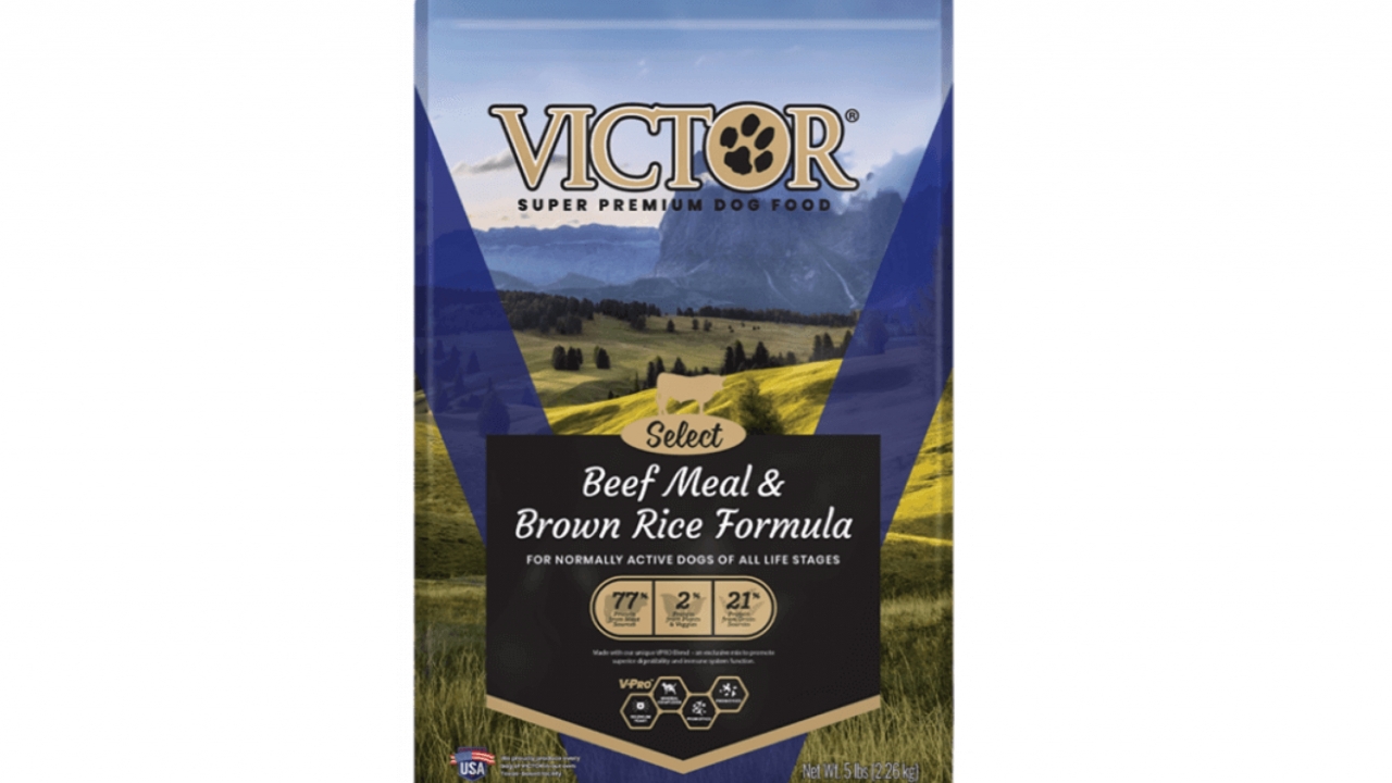 An image of the Victor brand dog food that was voluntarily recalled.