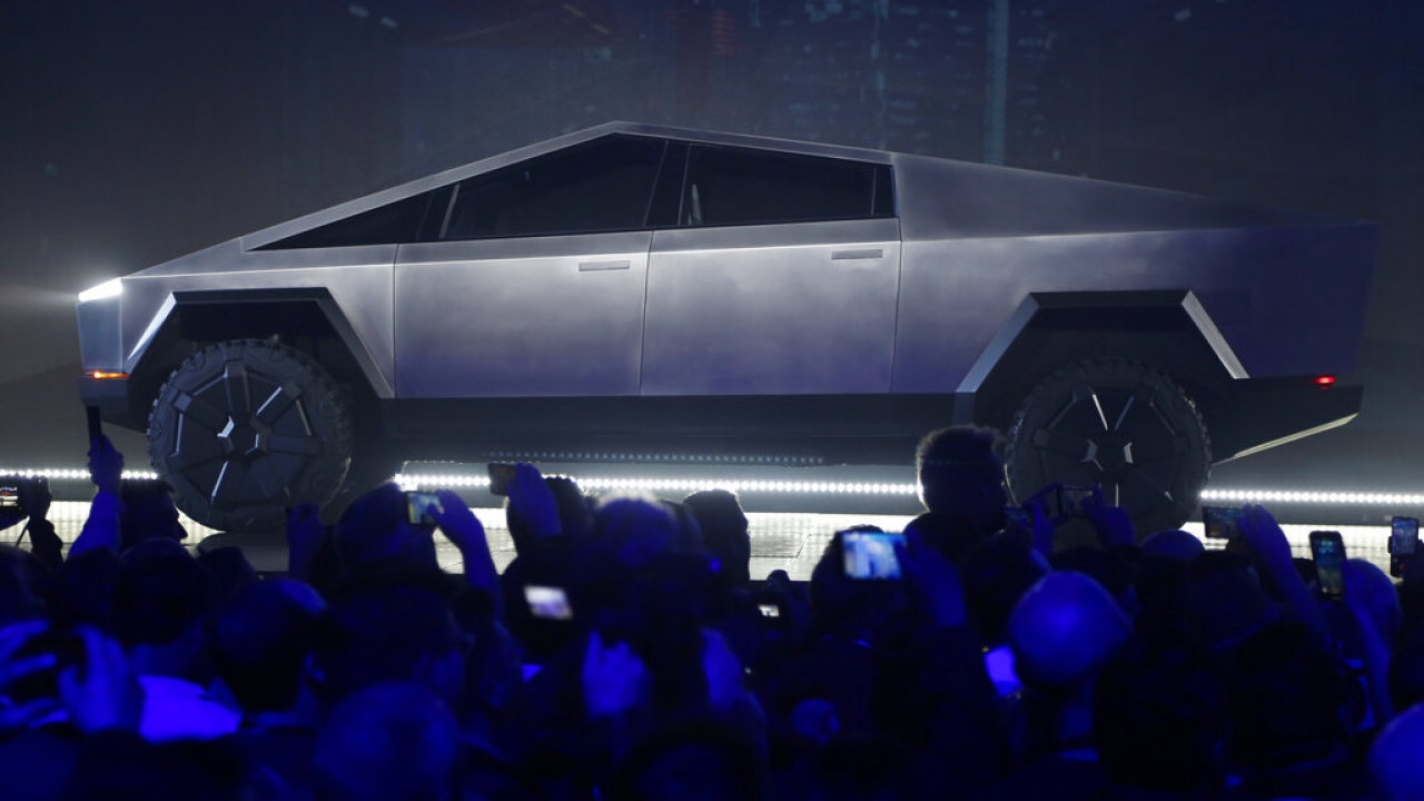 Tesla Cybertruck at its unveiling