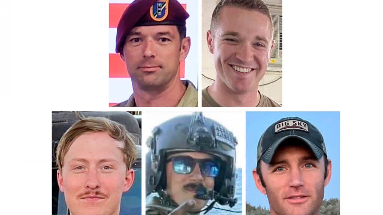 Photos show the five Army aviation special operations forces killed when their helicopter crashed