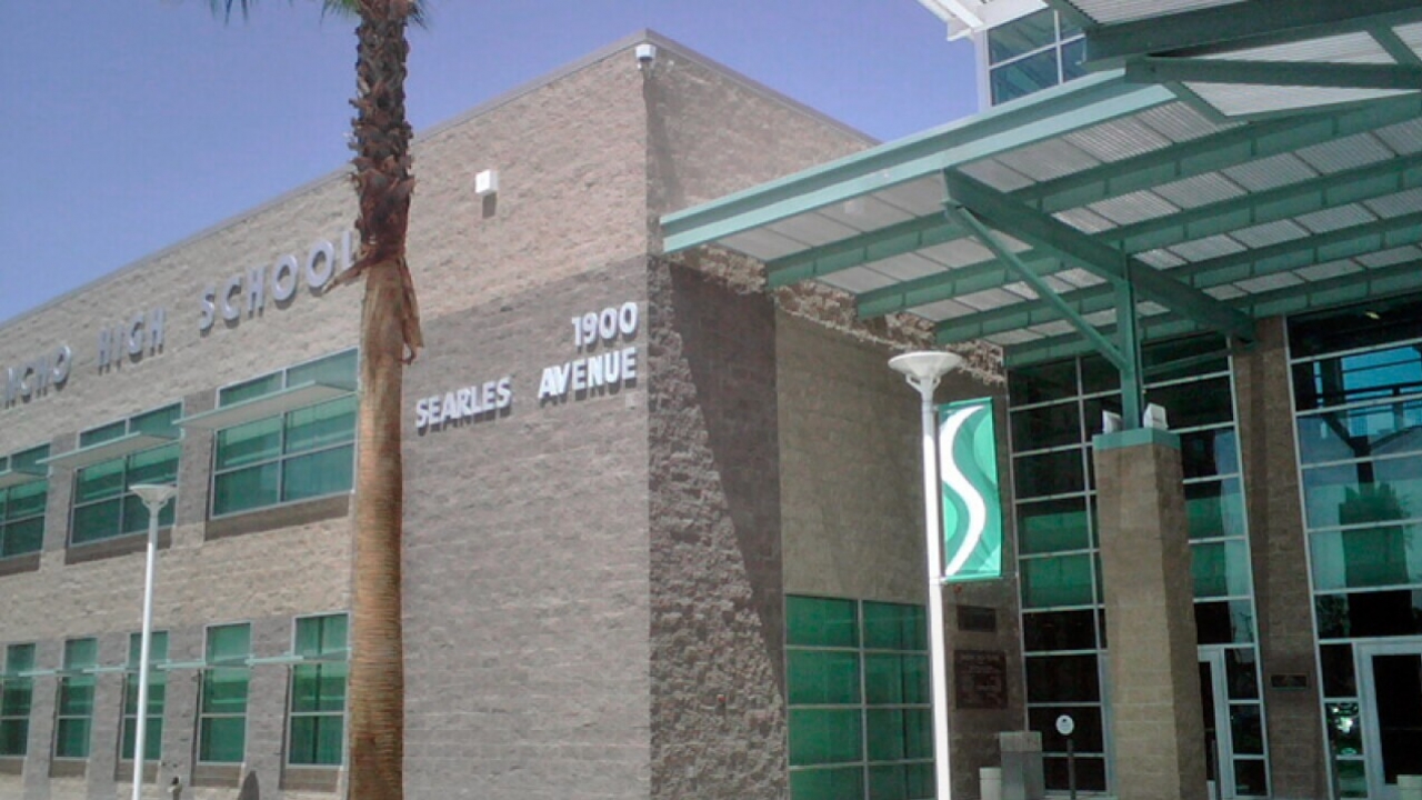 Entrance to Rancho High School in Las Vegas.