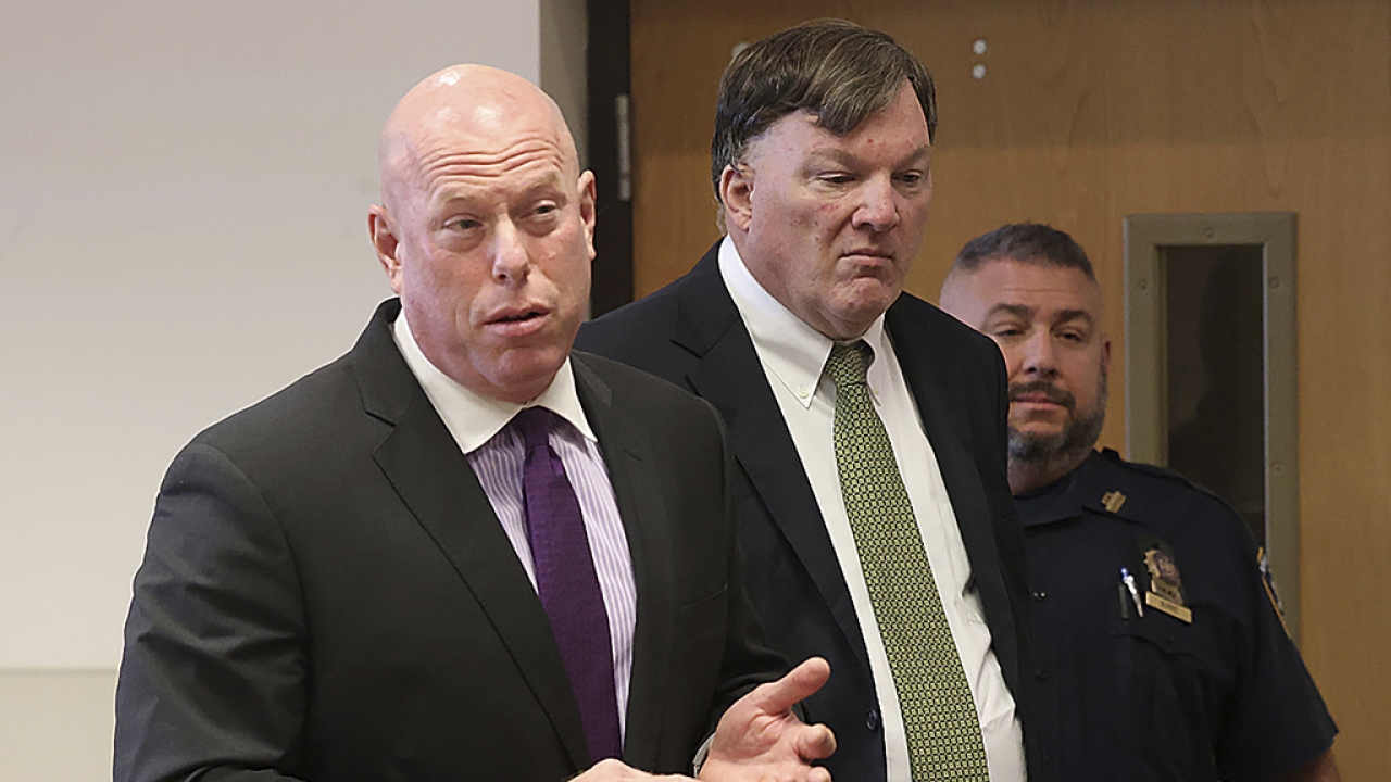 Rex Heuermann, right, appears in Suffolk County Supreme Court with attorney, Michael Brown.