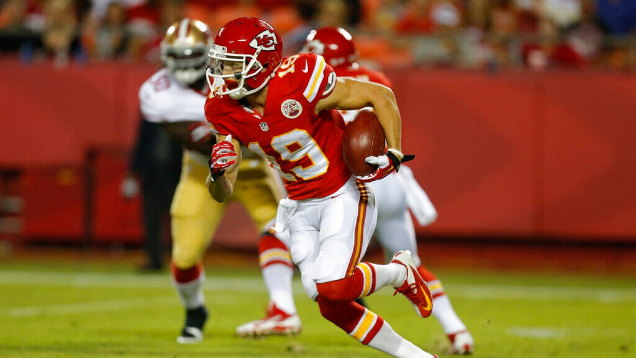 Kansas City Chiefs wide receiver Devon Wylie runs during a preseason NFL football game Aug. 15, 2013.