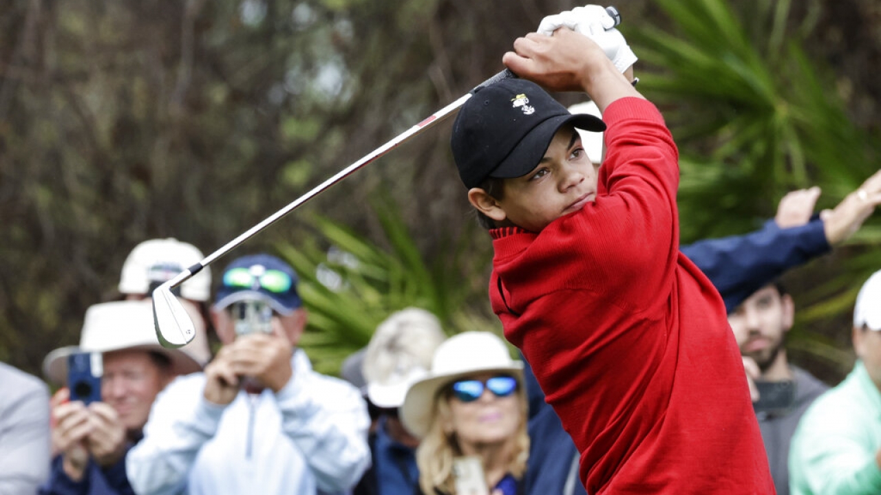 File photo of Tiger Woods' son Charlie.