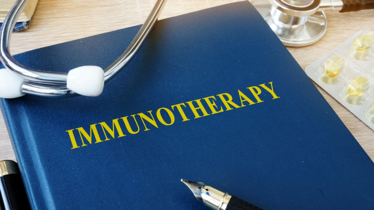 A medical book on immunotherapy.