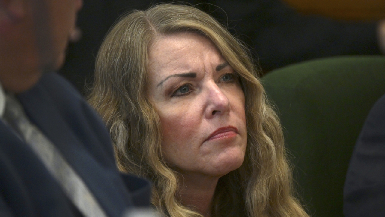 Lori Vallow Daybell sits during her sentencing hearing in Idaho.