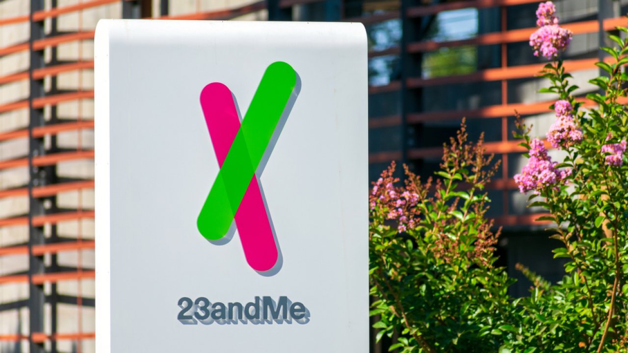 23andMe logo outside of a building.