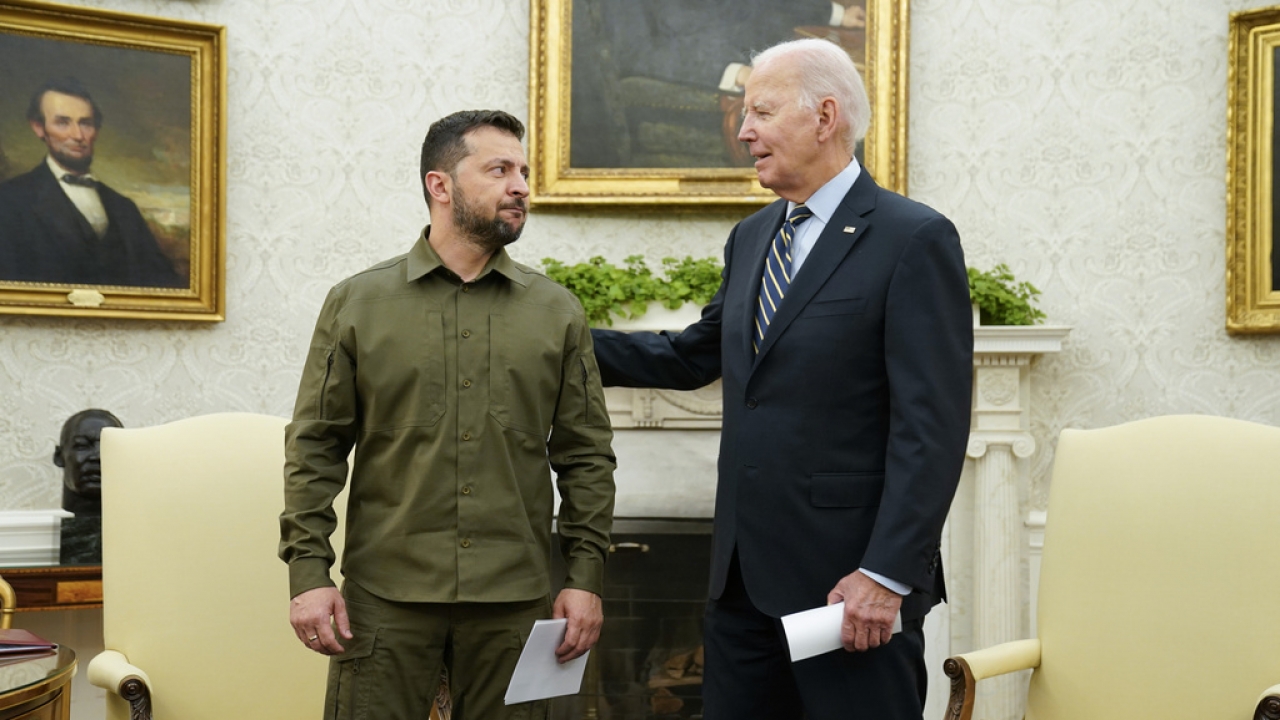 President Joe Biden meets with Ukrainian President Volodymyr Zelenskyy in the Oval Office of the White House in September.