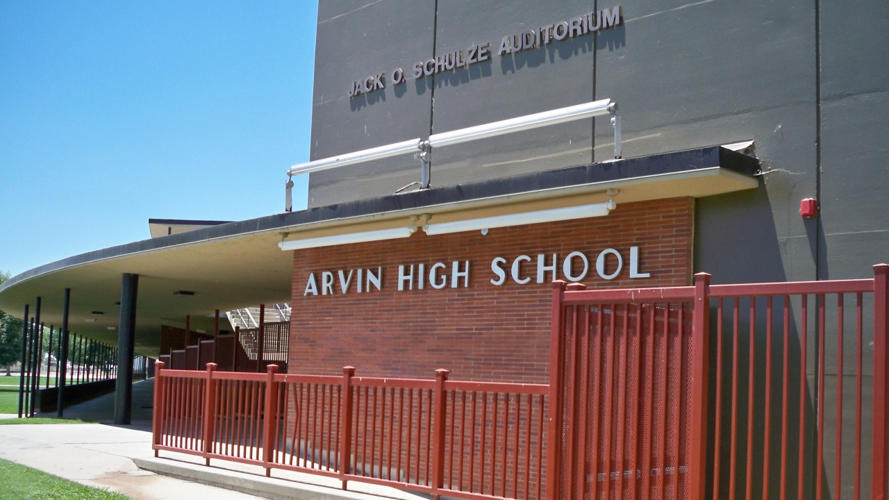 Arvin High School is shown.