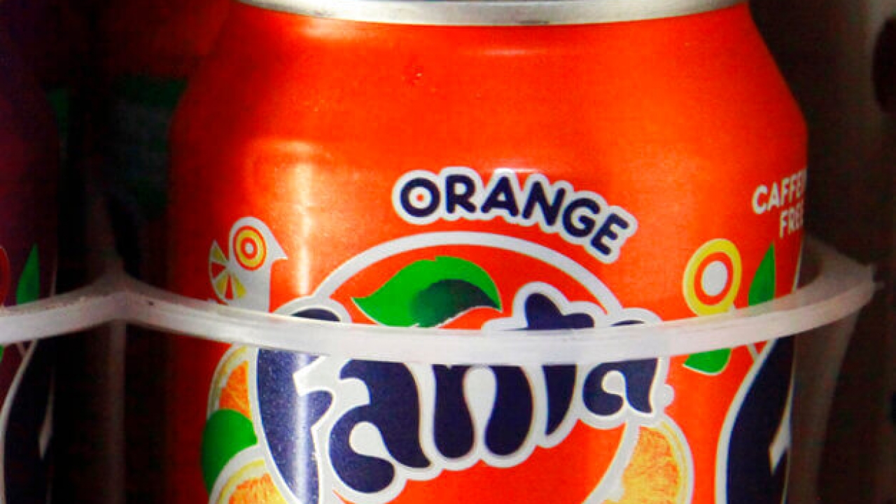 A Fanta Orange can