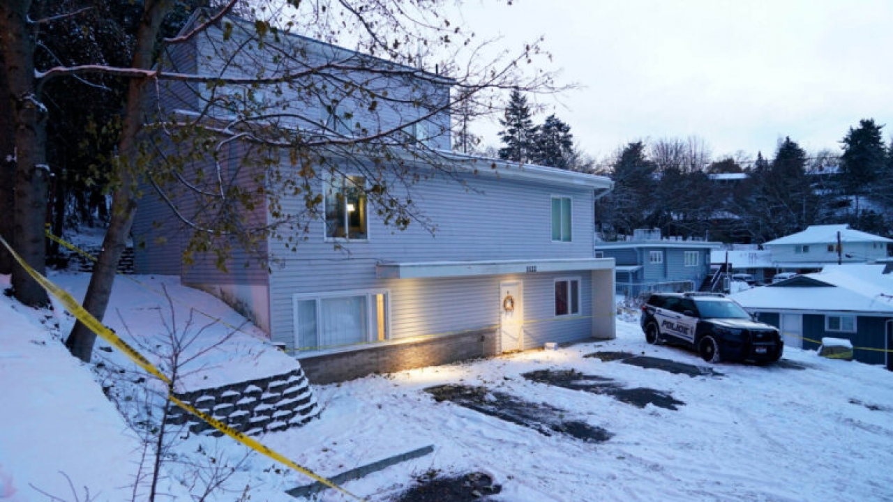 The home where four University of Idaho students were found dead is shown.