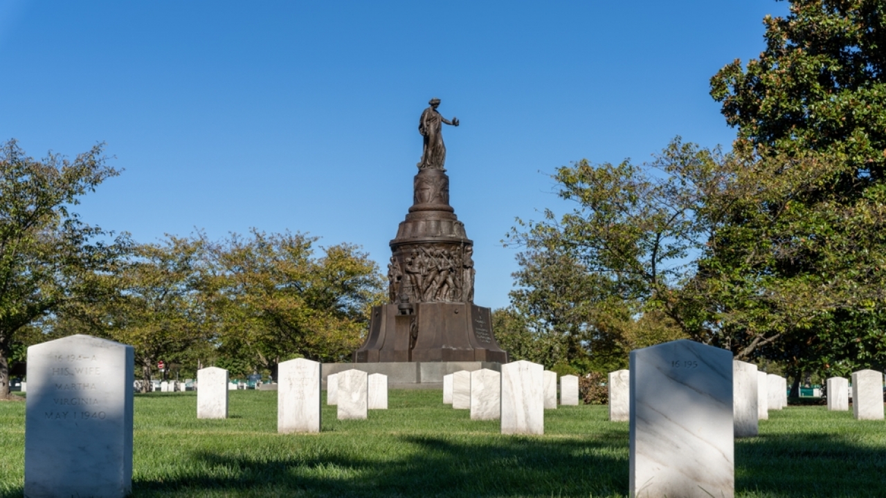 Confederate memorial “New South” in Arlington National Cemetery on Oct. 9, 2022.