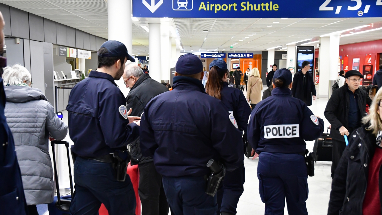 Police in an airport
