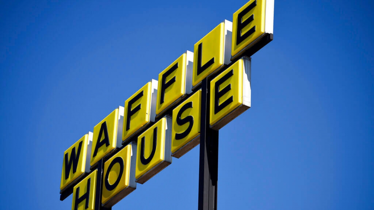 A Waffle House sign