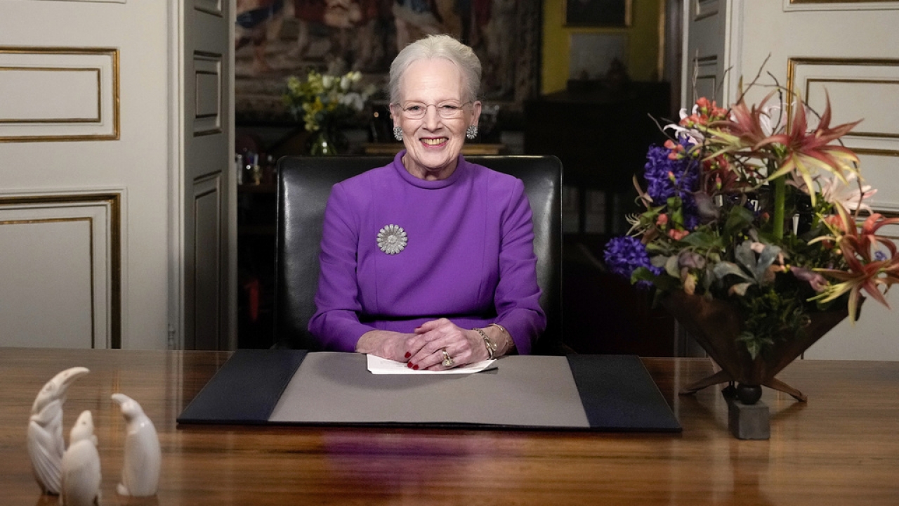 Queen Margrethe II gives a New Year's speech.