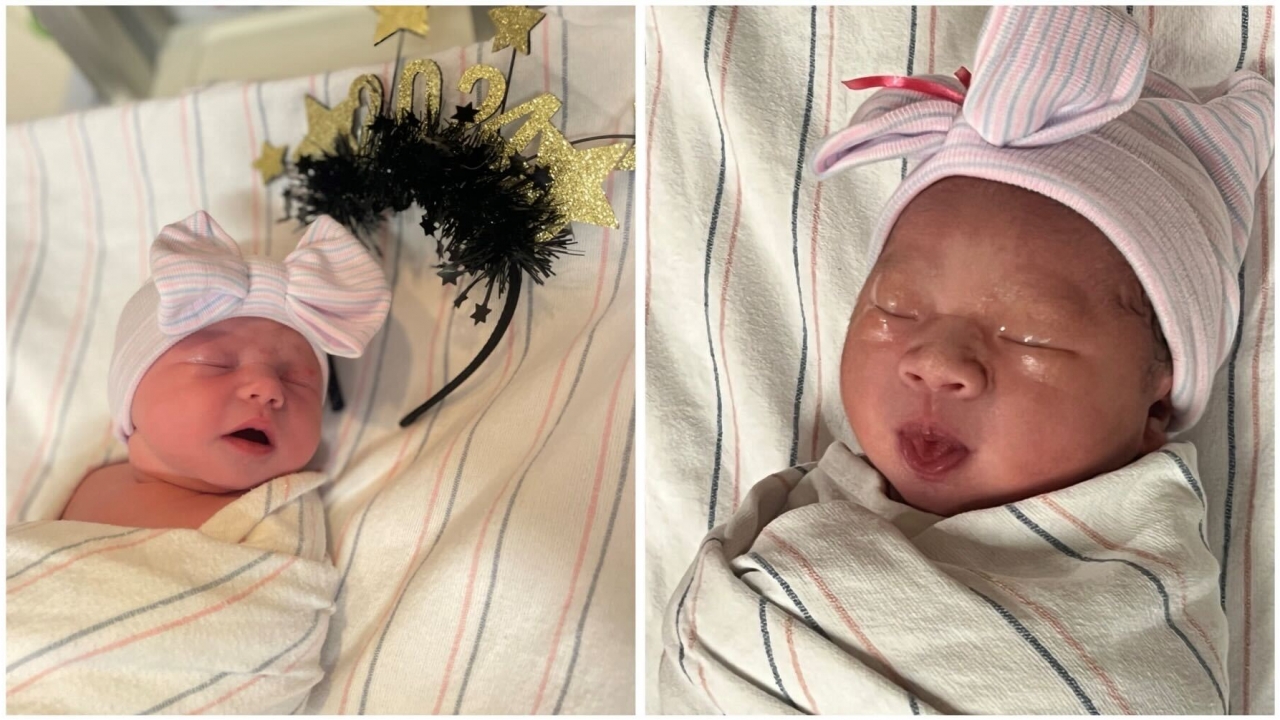 Baby Emily and baby Ophelia born in Boston.