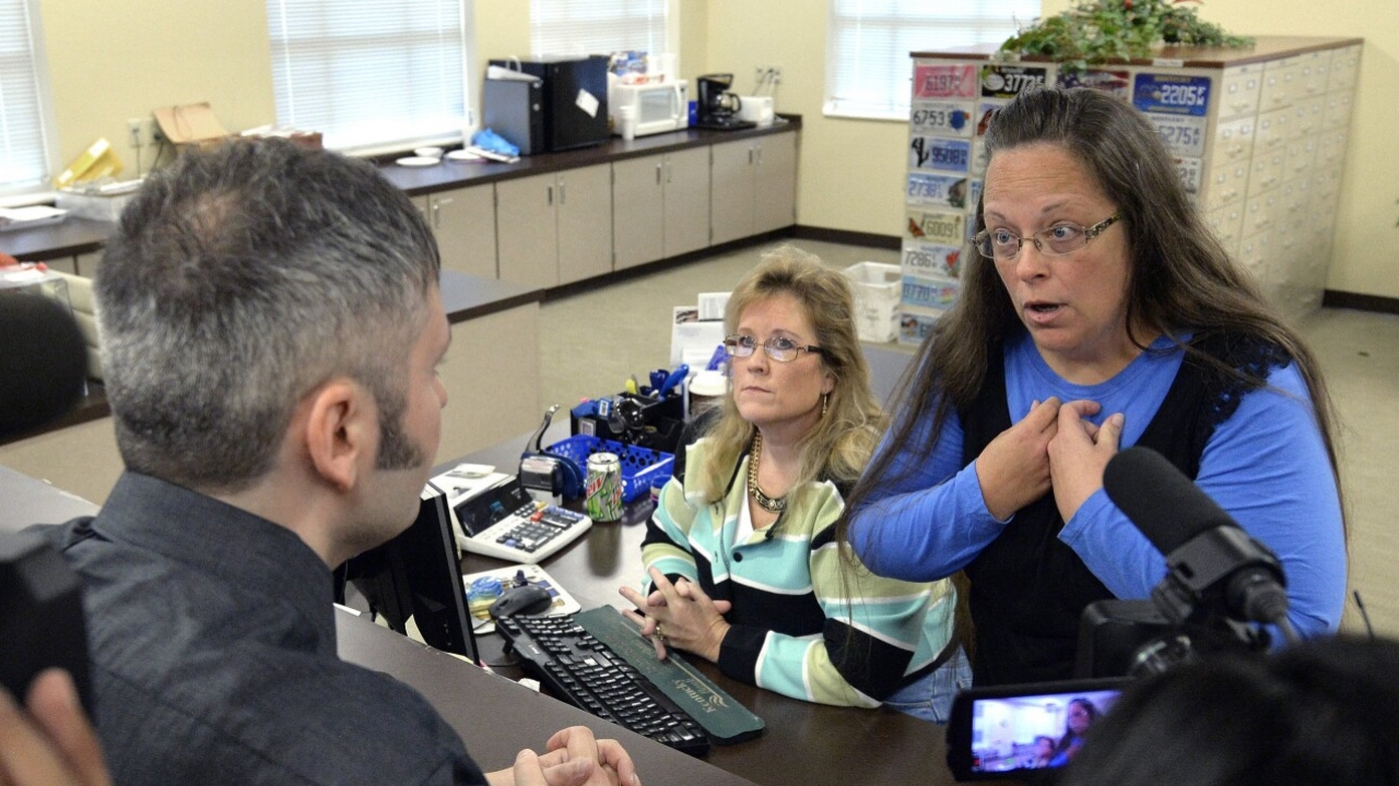 Ex-clerk who denied same-sex marriage licenses told to pay $360,000