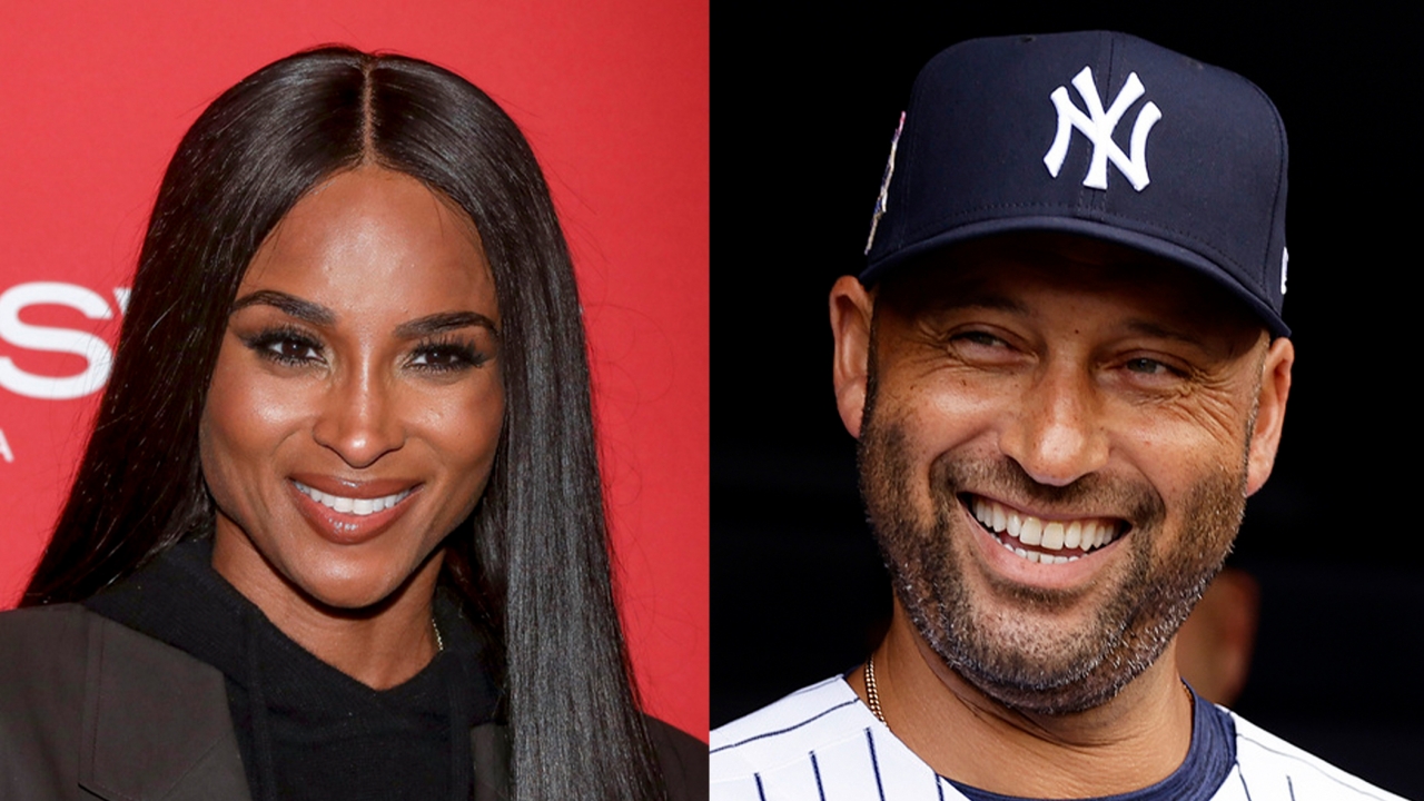 Ciara and Derek Jeter are pictured.