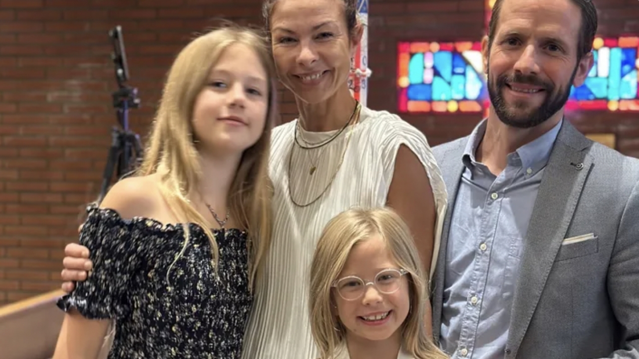 Jessica Klepser with ex-husband Christian Oliver and their two daughters