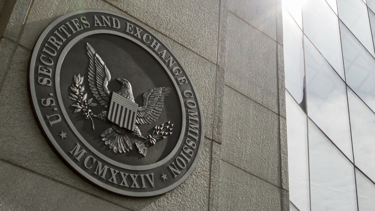 The seal of the U.S. Securities and Exchange Commission at SEC headquarters.
