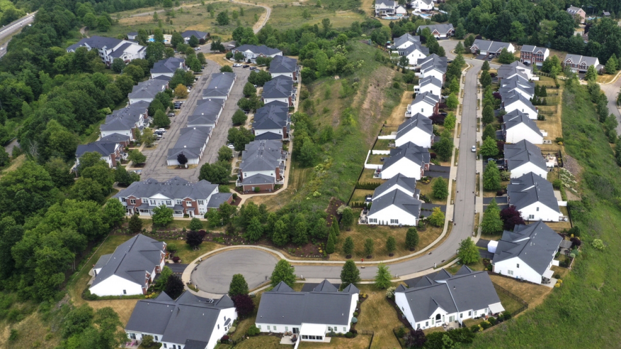 A patio home development is shown in Pennsylvania.