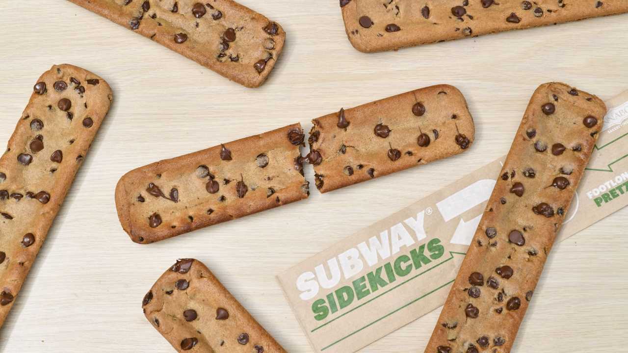 Footlong chocolate chip cookies by Subway.