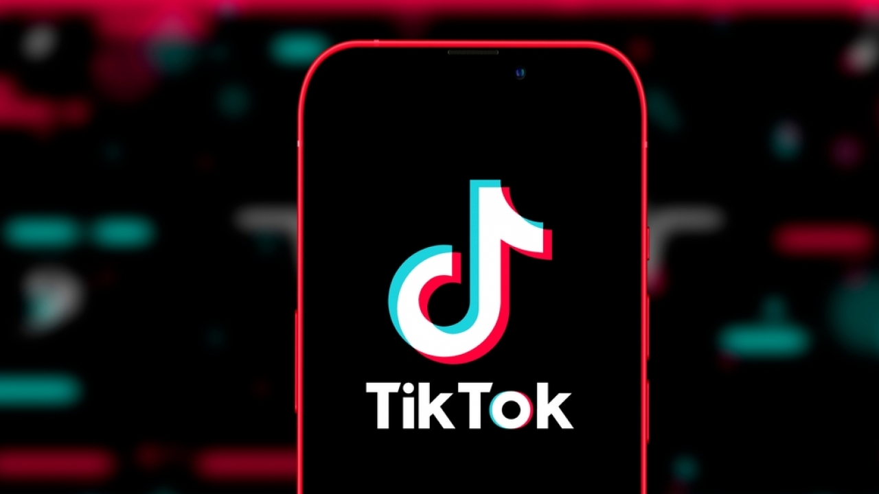 Smartphone with TikTok logo on the screen