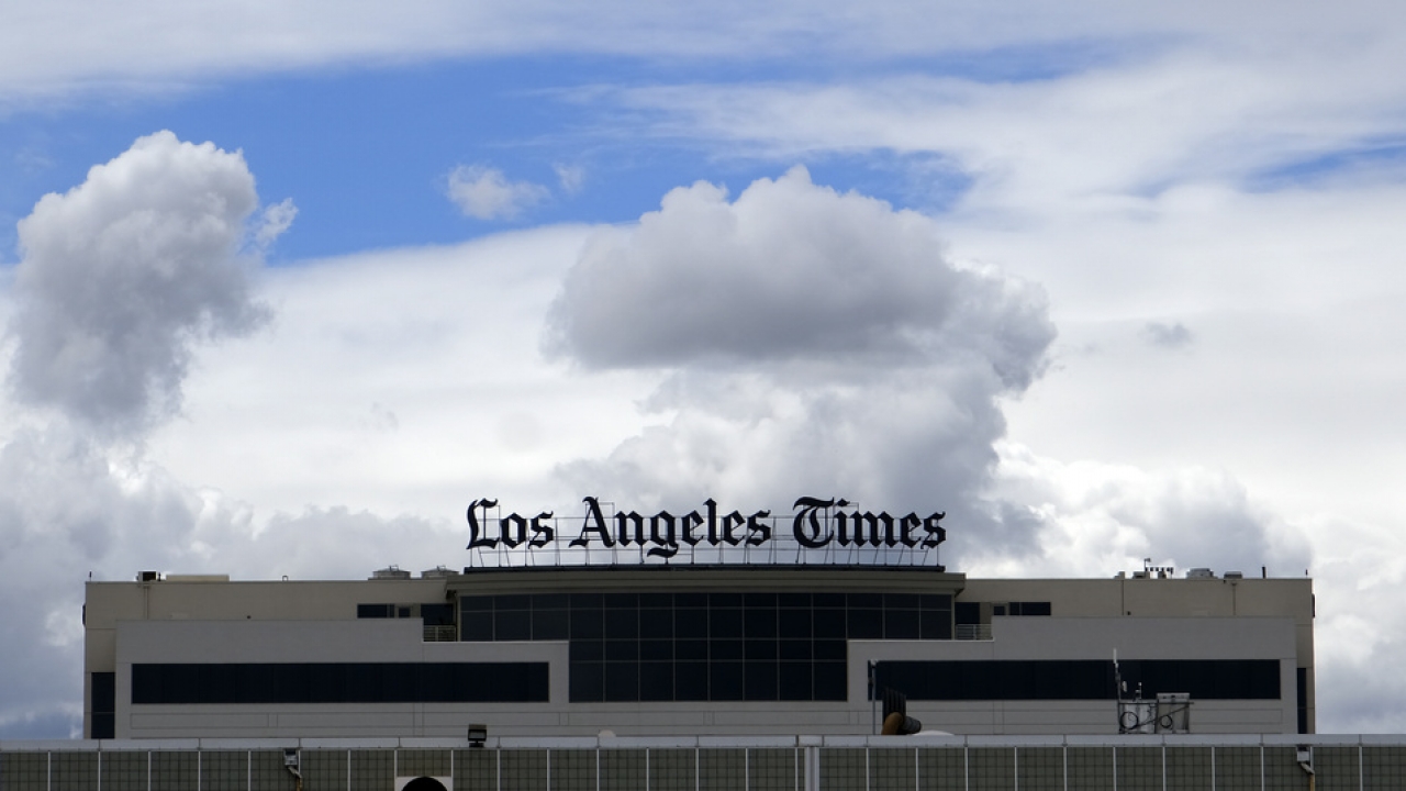 File photo of the Los Angles Times building.