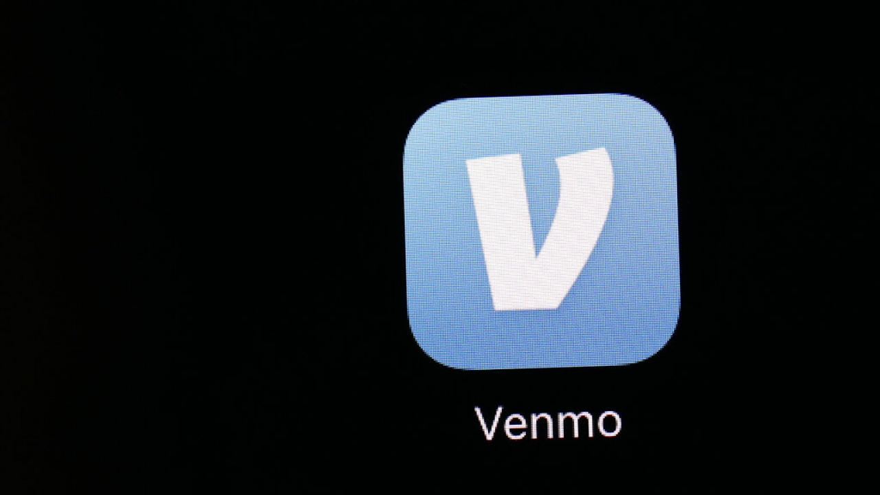 Venmo app logo on an iPad.