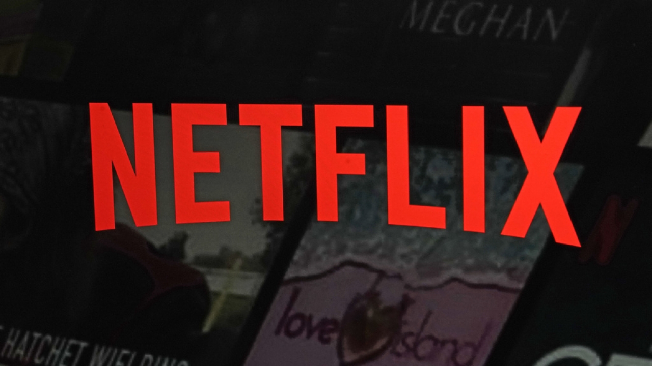 The Netflix logo is shown in this photo from the company's website.