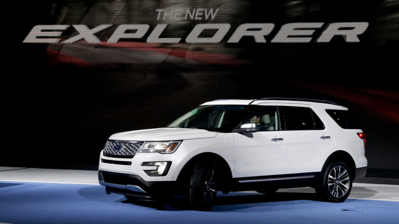 The 2016 Ford Explorer is presented during the Los Angeles Auto Show on Wednesday, Nov. 19, 2014.