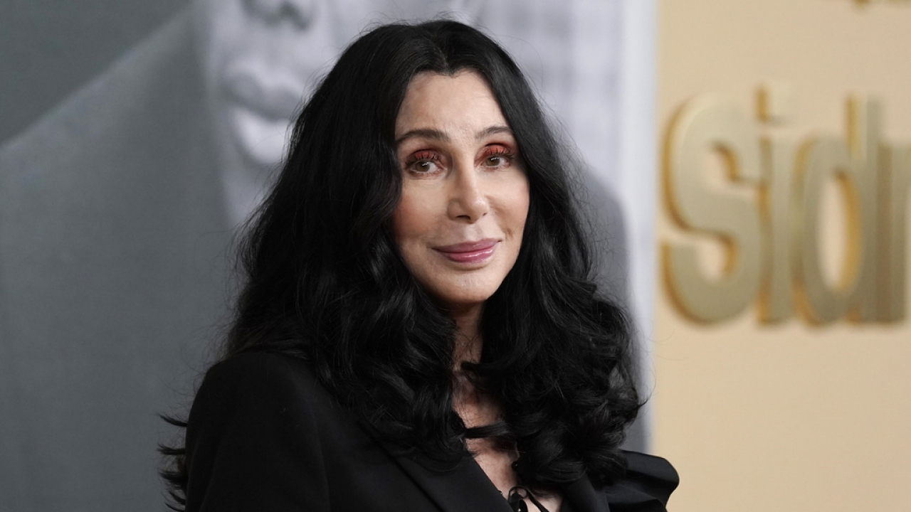 Cher poses at the premiere of the documentary film "Sidney" in 2022.