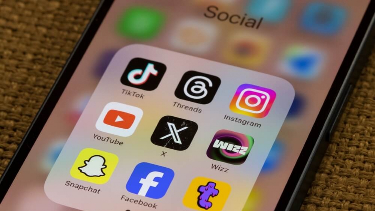 Popular social media app displayed on a phone.