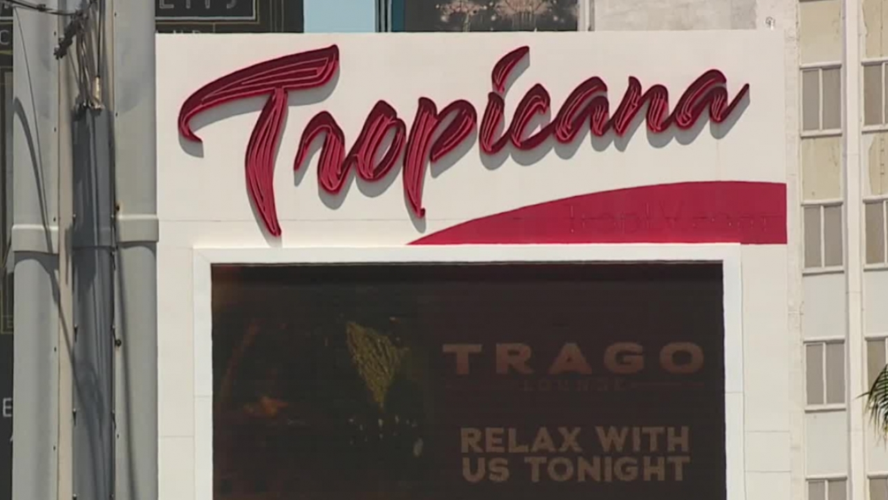 The Tropicana signs in Las Vegas.