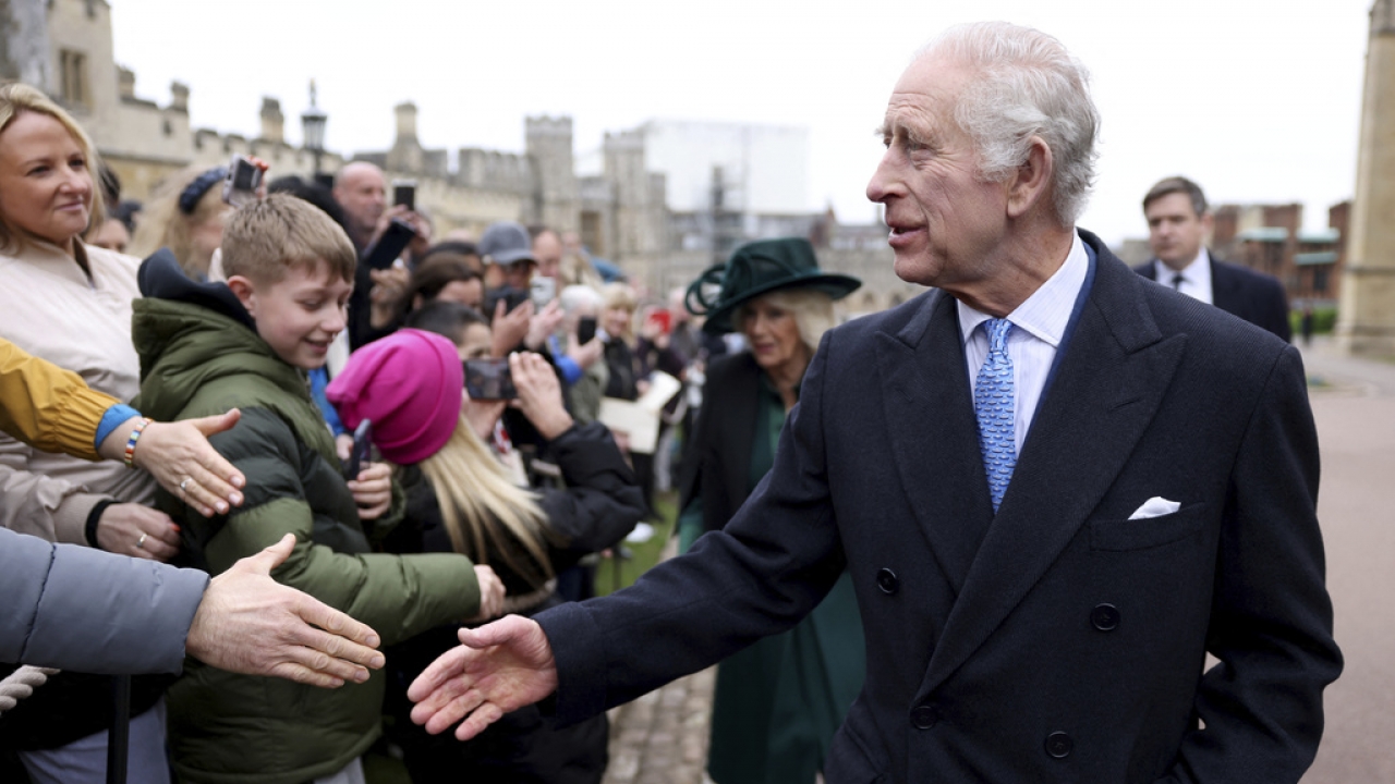 King Charles returns to public outings with Easter Sunday service