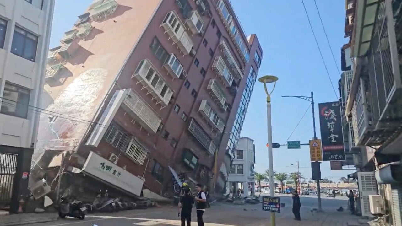 Earthquake in Taiwan collapses buildings and triggers tsunami