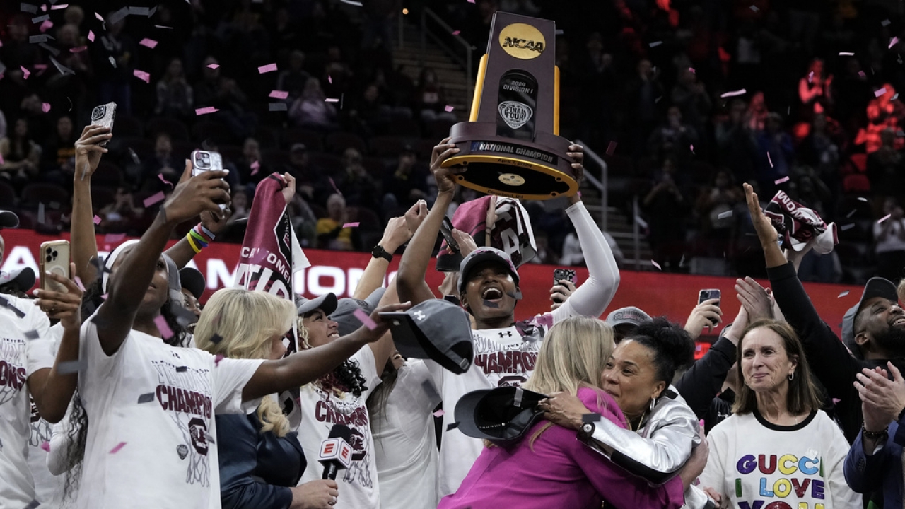 South Carolina beats Iowa 87-75 to win NCAA women's championship